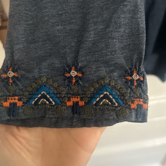 Johnny Was Blue Embroidered Boho Top - Picture 5 of 6